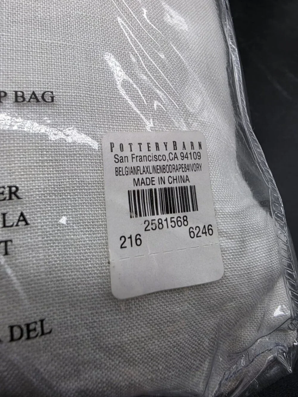 Pottery Barn Belgian Flax Linen BlkOut Curtain Pair 50x 84 Ivory New 3-in-1 Pole